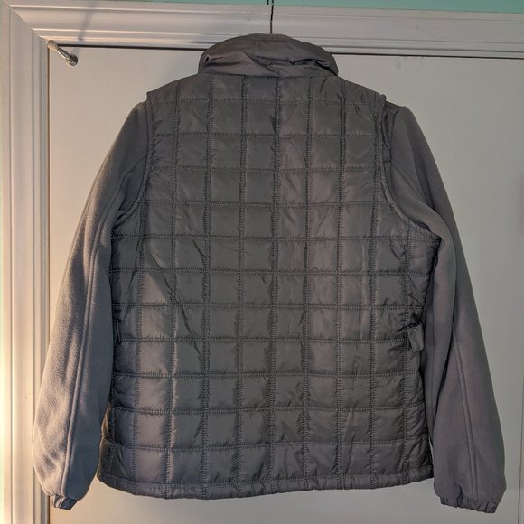 KORET WOMEN'S WINTER COAT & VEST Small S Light Blue Gray Jacket Fleece Soft Warm - Picture 8 of 10